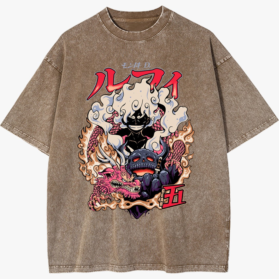 Luffy Gear 5 Vintage T-Shirt (Pre Order)