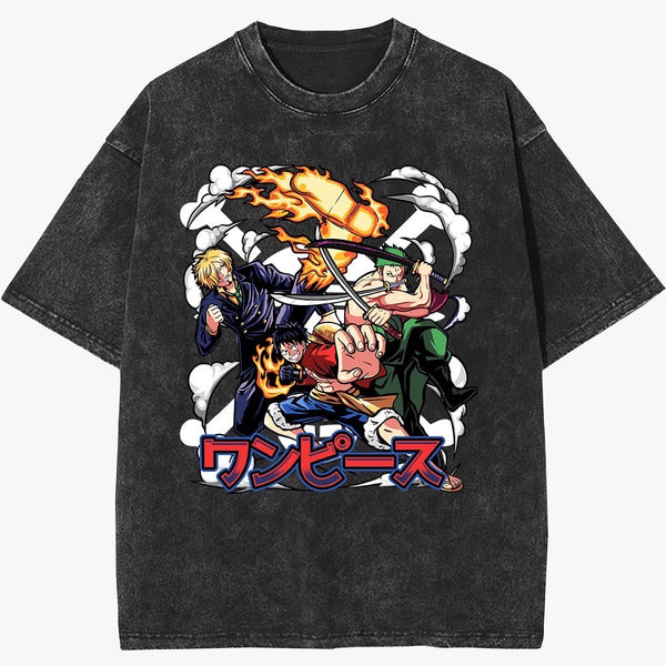 One Piece Trio Vintage T-Shirt (Pre Order)