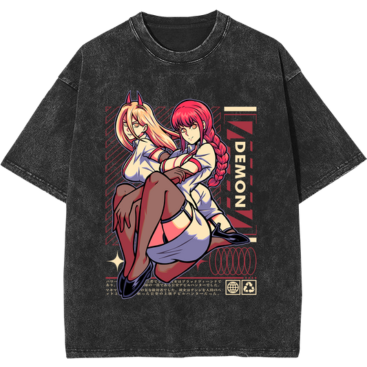 Power & Makima Vintage T-Shirt (Pre Order)
